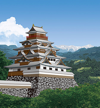 沼田城の想像図